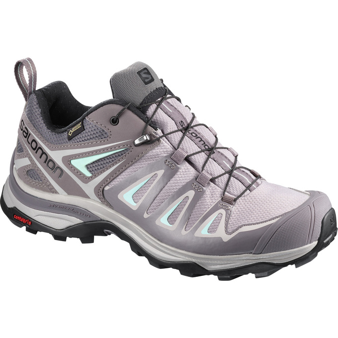 SALOMON X ULTRA 3 GTX® W Philippines - Women's Hiking Shoes - Burgundy/Black | 524190-PEW